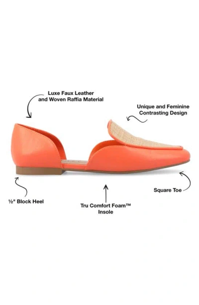 Shop Journee Collection Kennza Mixed Media Loafer In Orange
