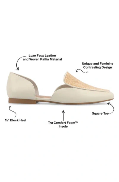 Journee Collection Kennza Womens Moc Closed Toe Loafers In Off White