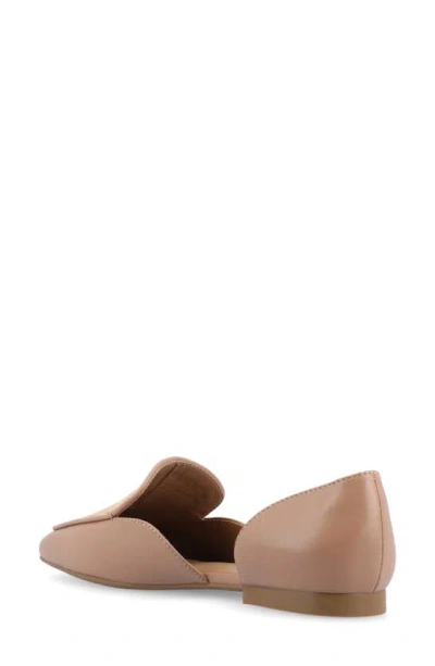 Journee Collection Kennza Mixed Media Loafer In Tan