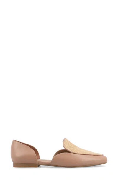 Journee Collection Kennza Mixed Media Loafer In Tan