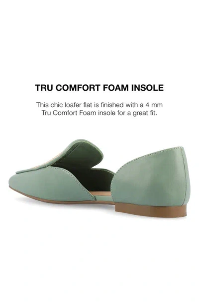 Journee Collection Kennza Mixed Media Loafer In Sage