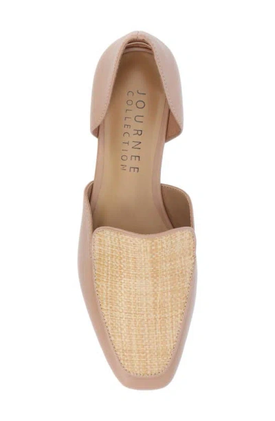 Journee Collection Kennza Mixed Media Loafer In Tan