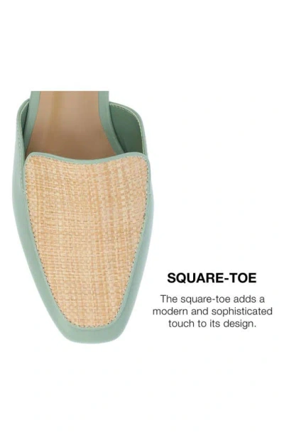 Journee Collection Kennza Mixed Media Loafer In Sage