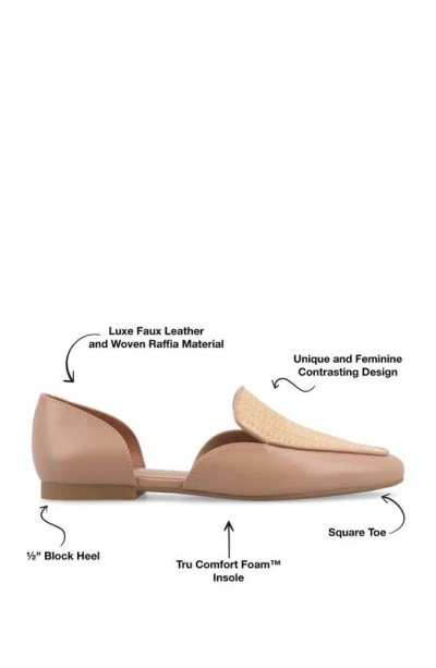 Shop Journee Collection Kennza Mixed Media Loafer In Tan