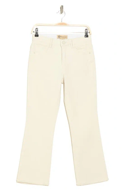 Shop Democracy Ab Tech High Rise Crop Kick Flare Jeans In Blanched Almond