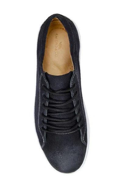 Shop Sandro Moscoloni 7-eyelet Blucher Suede Sneaker In Navy