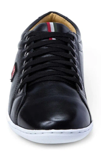 Shop Sandro Moscoloni 7-eyelet Leather Sneaker In Black