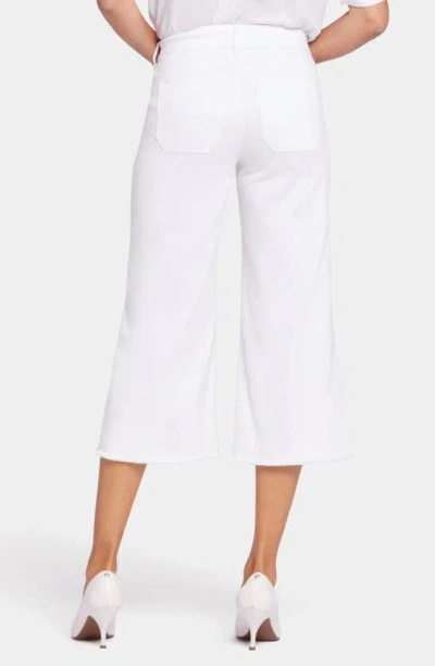 Shop Nydj Patchie Major Capri Wide Leg Jeans In Optic White