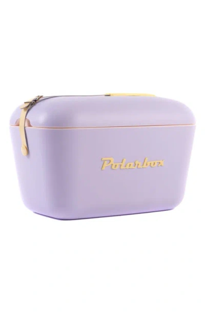 Shop Polarbox Classic Model Portable Cooler In Lilac - Yellow W Leather Strap