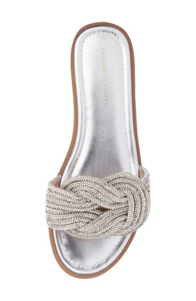 Shop Fashion To Figure Tammy Rhinestone Slide Sandal In Silver