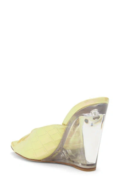 Stuart Weitzman Tia 100 Lucite Sandals Women 10.5 Gold Slip-on Wedge Heel Khd858 In Ice
