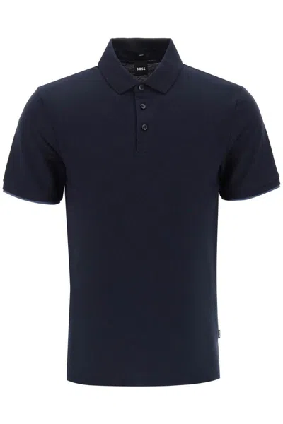 Shop Hugo Boss Boss Phillipson Polo Shirt In Blue