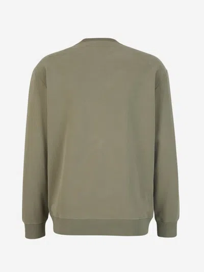Shop Brunello Cucinelli Cotton Crewneck Sweatshirt In Military Green