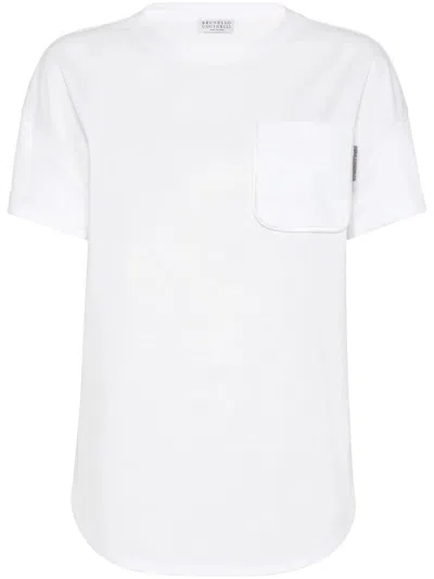 Shop Brunello Cucinelli Crew Neck T-shirt In White
