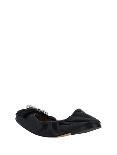 Shop Casadei Ballerinas In Minor+queen Be Nero