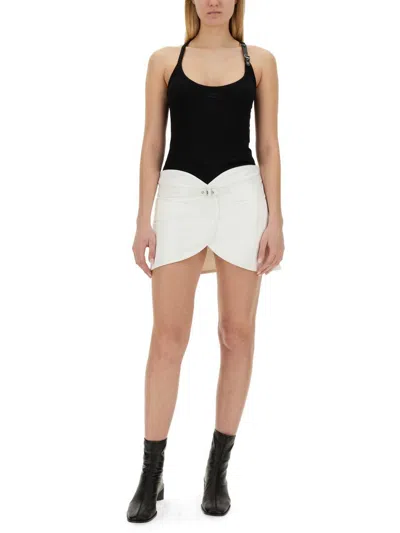 Shop Courrèges "ellipse" Skirt In White