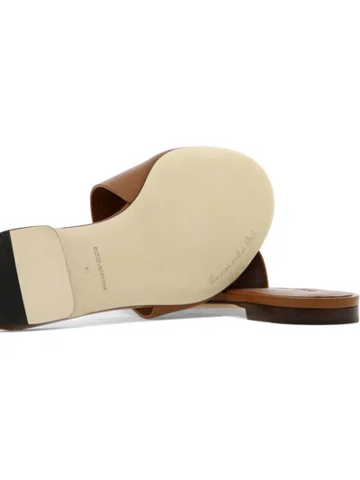 Shop Dolce & Gabbana "dg" Sandals In Brown