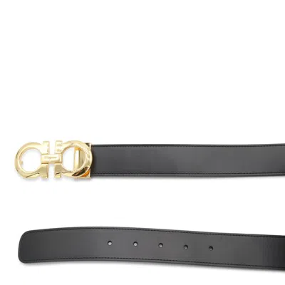 Shop Ferragamo Belts In Black/hickory