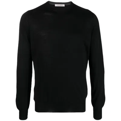 Fileria Round-neck Virgin-wool Sweater In Black