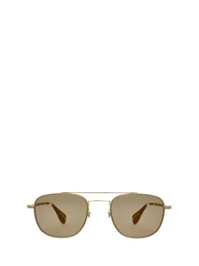 Shop Garrett Leight Sunglasses In Gold-ember Tortoise