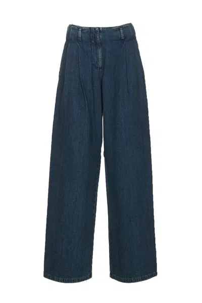 Shop Golden Goose Trousers In Blue