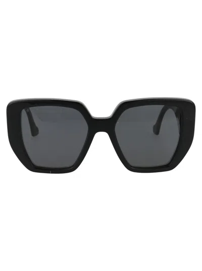 Shop Gucci Sunglasses In 003 Black Black Grey