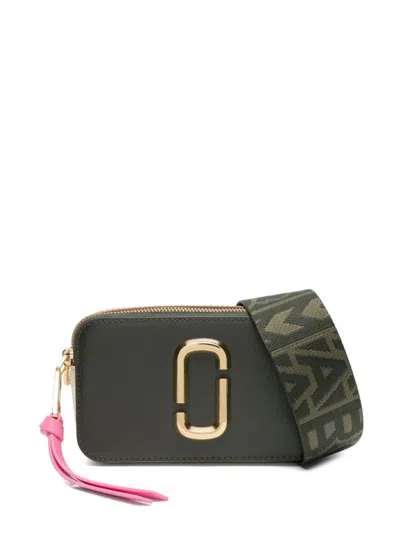 Shop Marc Jacobs 'the Snapshot' Calf Leather Crossbody Bag In Green
