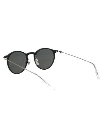 Shop Montblanc Sunglasses In 005 Black Ruthenium Grey
