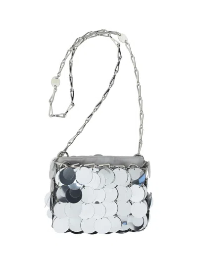 Shop Rabanne Shoulder Bags In Silver