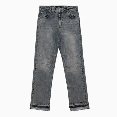 Represent R2 Embroidered Washed Jeans In Blue