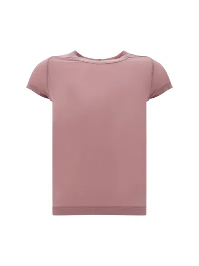 Shop Rick Owens T-shirts In Dusty Pink