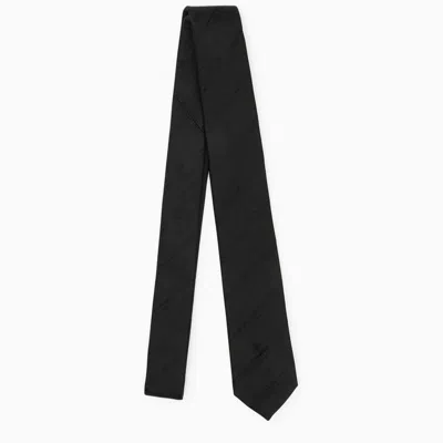 Shop Saint Laurent Tie In Black