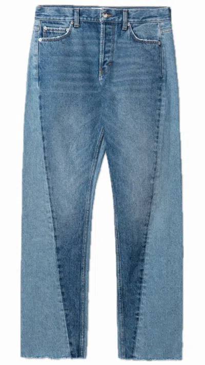 Shop Séfr Twisted Cut Jeans In Blue