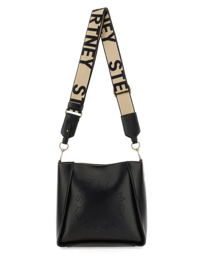 Shop Stella Mccartney Shoulder Bag With Logo In Black