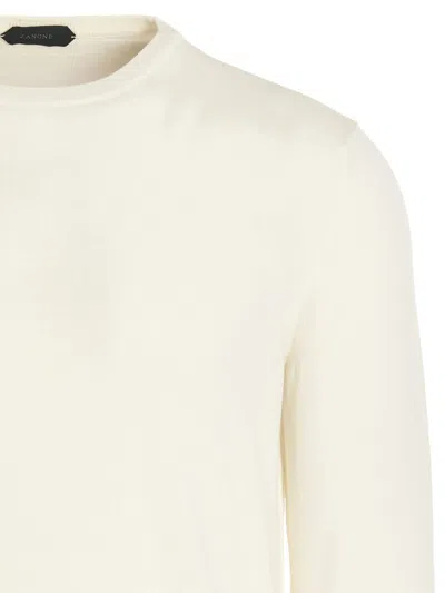 Shop Zanone Flex Wool Gauge Sweater In White