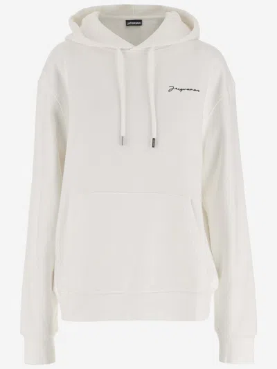Shop Jacquemus Le Sweatshirt Brodè In Bianco