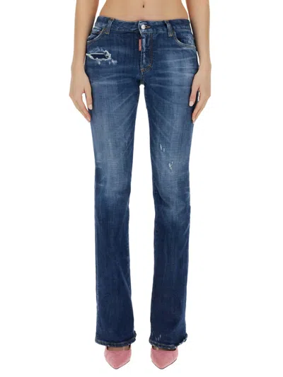 Shop Dsquared2 Flare Jeans In Blu