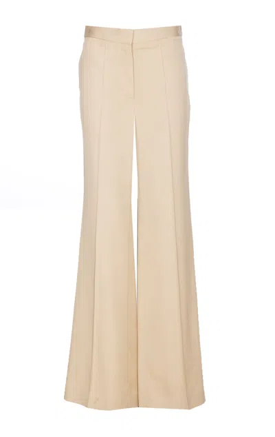 Stella Mccartney Beige Pants Zip And Hooks Wide Model In Beige
