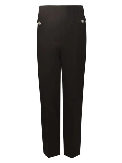 Shop Prada Front Pocket Trousers In Black