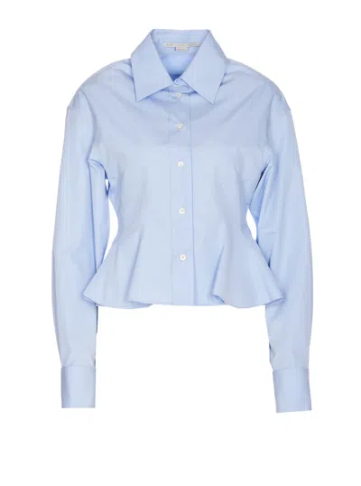 Shop Stella Mccartney Peplum Shirt In Blue