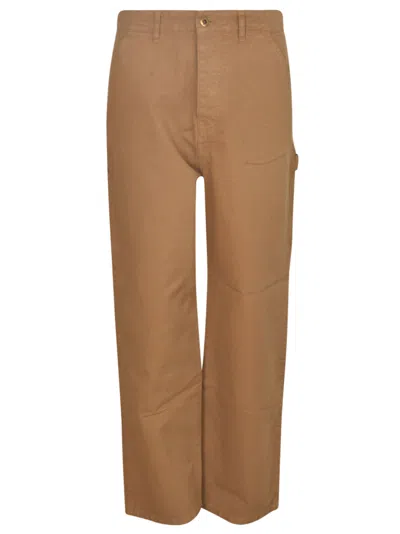 Shop Miu Miu Straight Buttoned Trousers In Corda