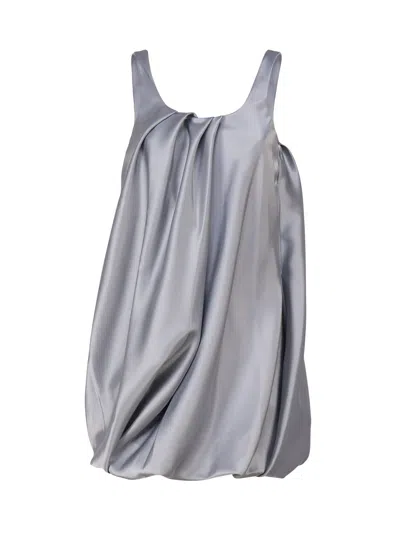 Shop Jw Anderson J.w. Anderson Twisted Short Lamé Dress In Grey