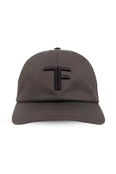 Shop Tom Ford Baseball Cap In Grey