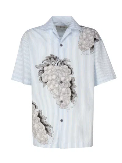 Shop Jw Anderson J.w. Anderson Shirt With Print In Light Blue