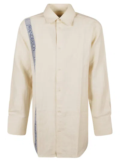 Shop Jw Anderson J.w. Anderson Tea Towel Oversized Shirt In Off-white