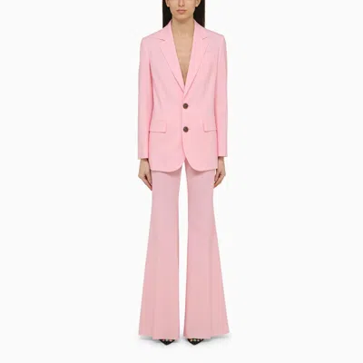 Shop Dsquared2 Pink Wool-blend Palazzo Trousers
