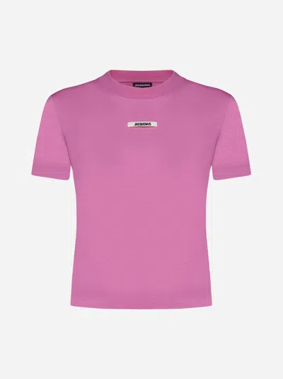 Shop Jacquemus Gros Grain Cotton T-shirt In Rosa