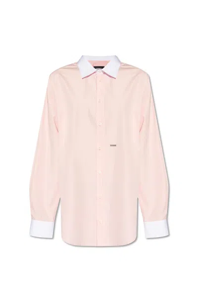 Shop Dsquared2 Cotton Shirt In Rosa