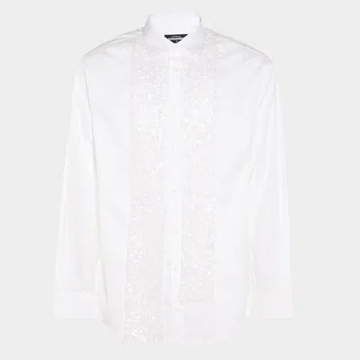 Shop Dsquared2 Sequin Embellished Buttoned Shirt In White