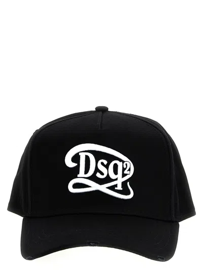 Shop Dsquared2 Logo Embroidery Cap In White/black